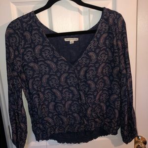 Paisley wrap top